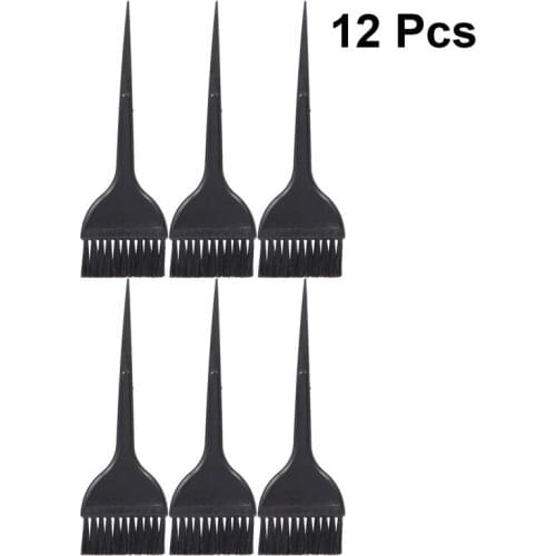 12pcs Long Handle Hair Dye Brushes Hair Coloring Dyeing Brush Hair Tint Applicator Home Professional Hair Salon Tools