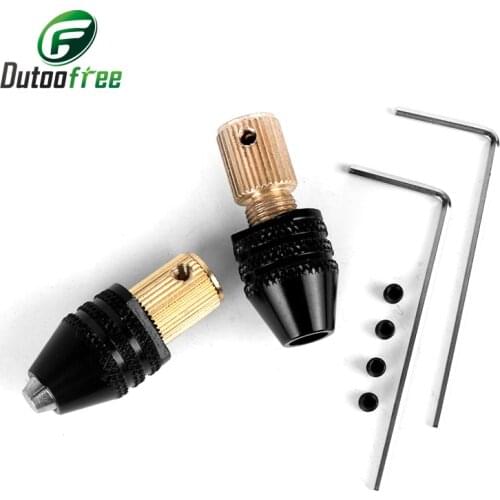2.0-3.17mm Electric motor shaft Mini Chuck Fixture Clamp 0.3mm-4mm Small To Drill Bit Micro Chuck fixing device Tool Accessories