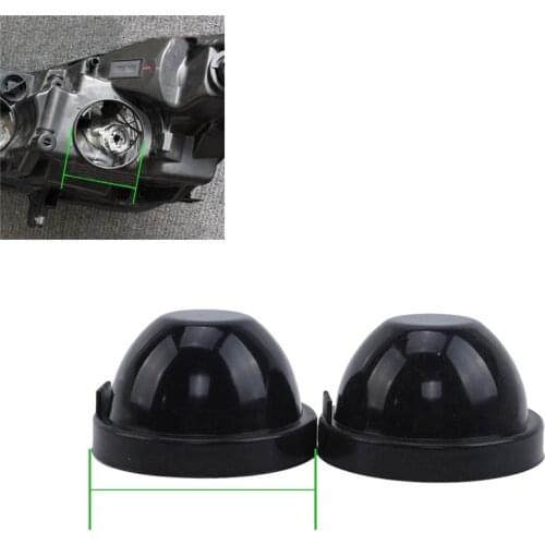 2 Pcs Black Rubber Housing Seal Cap Dust Cover For Car LED Headlight 80*52mm And 85*52mm