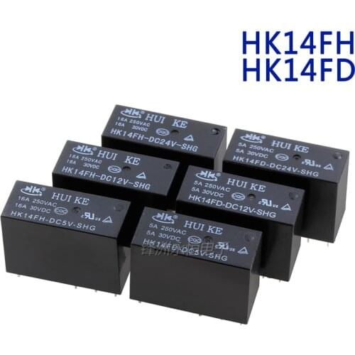 2PCS/Lot Relay HK14FH-DC5V DC12V DC24V-SHG 8PIN 16A