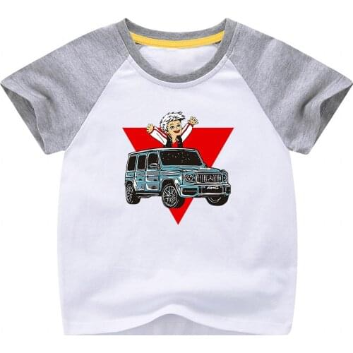 2021 Summer New 100% Cotton Childrens T Shirts Merch A4 Gelik Print Casual Kids Clothing Boy Girl Short Sleeve T Shirts Tops