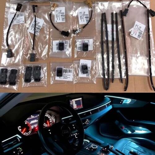 32 Colors Dashboard center mosphere Light For Audi A4 B9 2017-2019 LED ambient light door light Footwell light MMI control