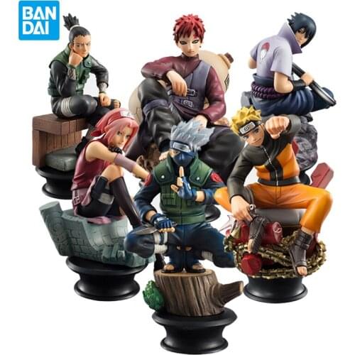 Anime Qposket Naruto Figures Model Sasuke Gaara Kakashi Haruno Sakura Action Anime Chess Statue Collectible Toys Child Xmas Gift