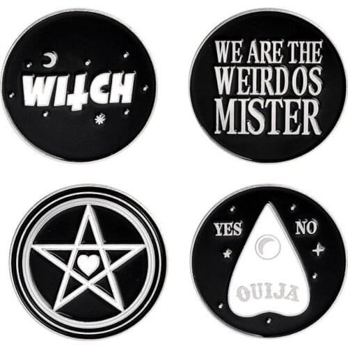 Round Shape Enamel Lapel Pins Badges Jewelry Women Anime Letter Brooches On Backpack Mini Decorative Badges Pins Vintage Brooch