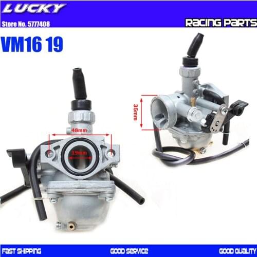 VM16 19mm PZ19 Carb Hand Choke Carburetor For Honda XR50 CRF50 CRF70 50cc 70cc 90cc 110cc ATV Dirt Bike