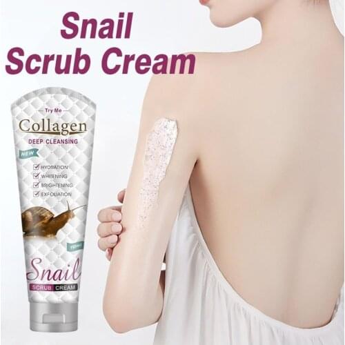 Collagen Scrub Body Scrub Face Snail For Exfoliating Whitening Moisturizing Treatment Acne Exfoliating Brightening Scrub