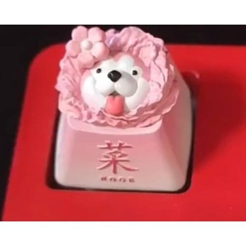 1pc Handmade vegetables Elves Dog Key Cap personalized custom creative resin Keycap For Mechanical Gaming Keyboard Keycaps