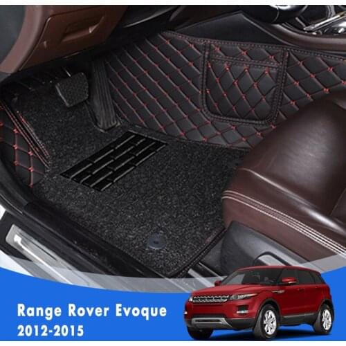 Wire Loop Carpets Car Floor Mats For Range Rover Evoque 2015 2014 2013 2012 SUV 4 doors Double Layer Accessories For Land Rover