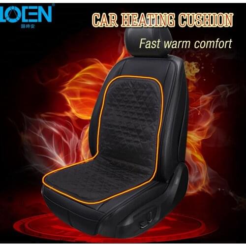 LOEN 1PCS 12V Heating Car Seat Cover Seat Cushion Heater Warmer Winter Household Cushion cardriver heated seat cushion universal