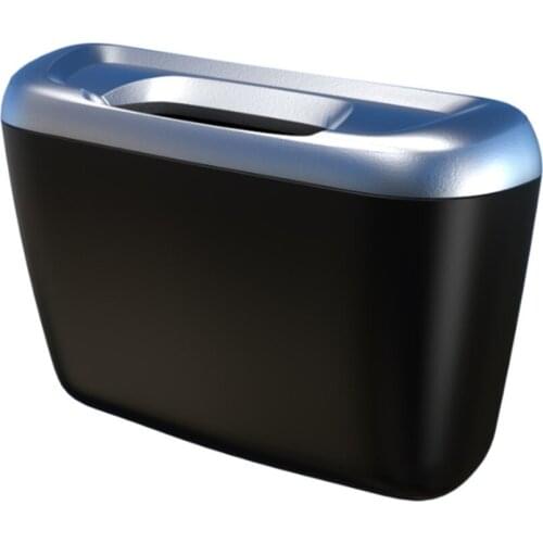 Car Door Side Garbage Bin Multi-function Universal Trash Can Portable Mini Car Garbage Can (Silver)