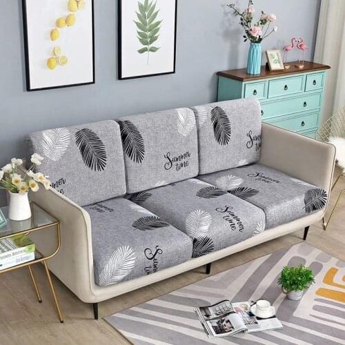 New Nordic Style Sofa Seat Cushion Cover Elastic Solid Color Kids Furniture Protector Stretch Washable Removable Slip 2021 F8523