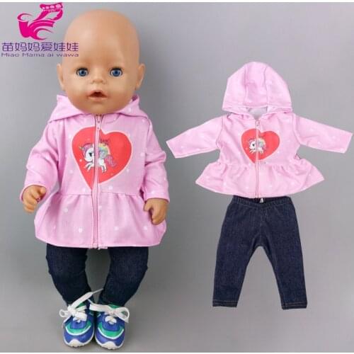 17 inch New born Baby Doll clothes denim vest white shirt skirt for 18 inch doll coat t-shirt short dress set