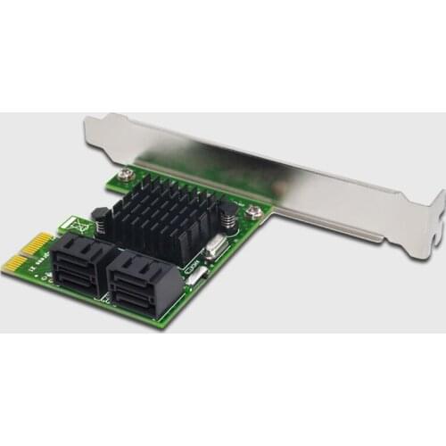 SATA3.0 PCI-Express Expansion Card 4-port SATA 6Gb PCI Express 1X PCI-E to SATA III Convert Card Adapter for SSD IPFS BTC Mining