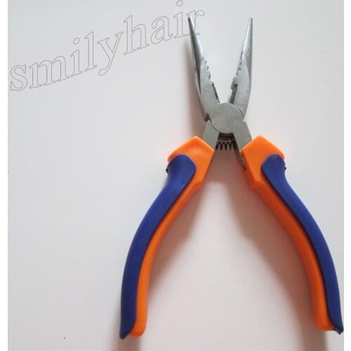 Heat Fusion Glue Keratin Bonding /Micro Rings Removal Pliers stainless steel bent flat plier for Hair Extensions tools