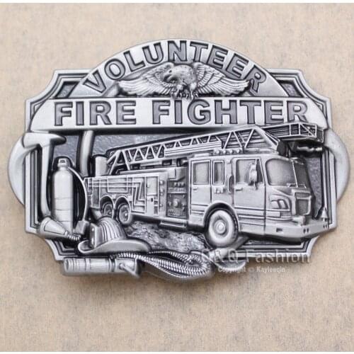 Fire Fighter Truck Volunteer Eagle Fireman Kit Western Rodeo Belt Buckle Belt Buckle Exchange Men Clothes New Dropshippin