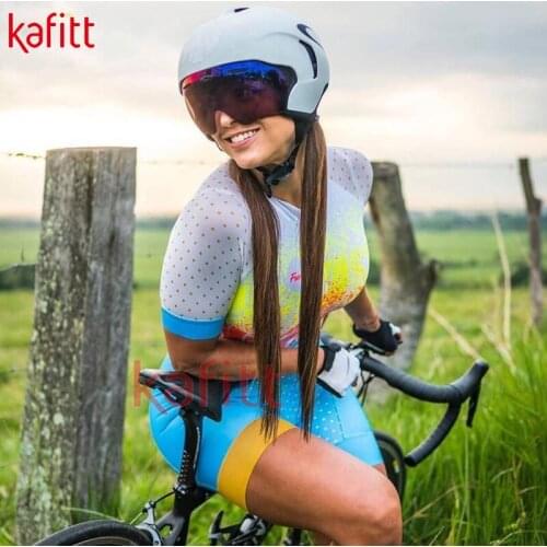 Kafitt Pro Cycling Team Cycling Suit Suit Jumpsuit Short Sleeve Jumpsuit Speed Suit Bicycle Triathlon Mountain Bike Sweatshirt