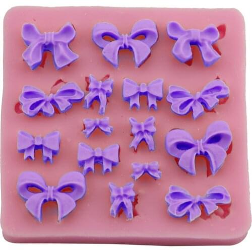 A variety of bow fondant silicone mold chocolate baking cake mold drops DIY hand-decorated kitchen tools