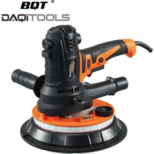 BQT 180mm wall putty hand electric dust-free drywall sander Plaster sander polishing machine grinding machine with LED light