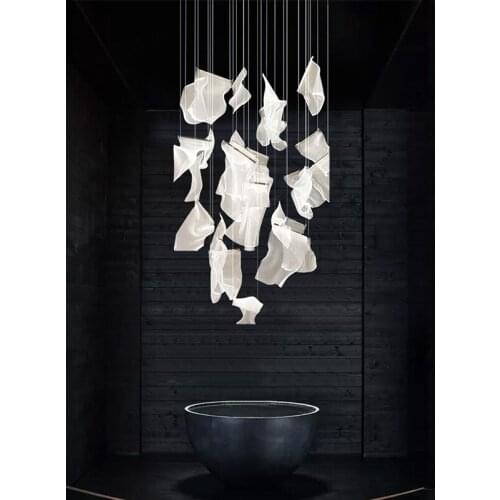 Modern Design PVC LED Irregular Acrylic Study Room Living Room Bedside Art Decor Lighting Fixture LED Suspension Lamps PA0080