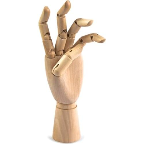 Südor Wooden Model Hand 8 Inches Drawing Sketch Mannequin Model Home Decor Human Artist Models Wooden Mannequin 1 Pcs Woodehand