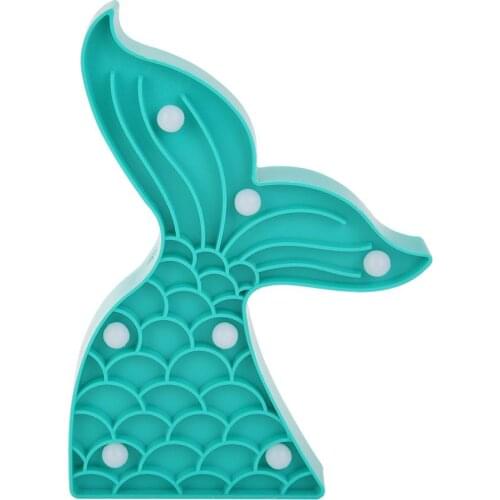 LED Night Light Plastic Mermaid Tail Mode Decoration with 7 LED Lighting Lamp Independent Suspension Design Beautiful