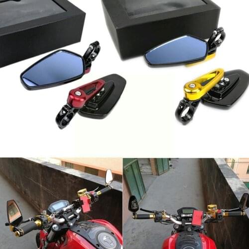 Universal Rearview Mirror Motorcycle Side Handlebar Bar Moto End Bike Accessories Scooter Bicycle Motorbike Mirrors Electri H0E0