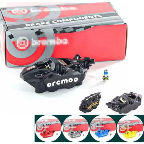Universal Motorcycle M40 One-piece Cast 4-Piston Brake Caliper 100mm Mounting For Honda Yamaha Kawasaki Suzuki Ktm Ducati BMW