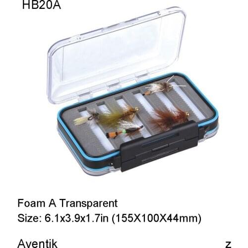 Aventik Small Size double faces waterproof fly box100% Waterproof Slit Foam Fly Fishing Box For Flies Box