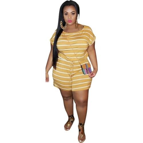 Plus Size Jumpsuit 5XL 4XL 3XL Short Jumpsuit for Women Summer 2021 Rompers Womens Jumpsuit Shorts Ladies One Piece Jumpsuit