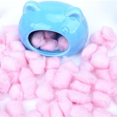 1 Bag Hamster Colorful Cotton Ball Winter Keep Warm House Cage Accessories Stuffing Filter Small Animals Toys Supply C42