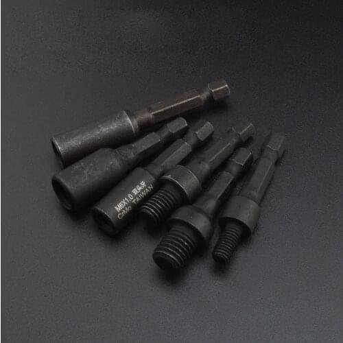 1pcs M6 M8 M10 1/4" Hex Shank Electric Screw Tap Die Tapping Chuck for Power Drill Tools Screw Socket Lock Screw Nut Sockets