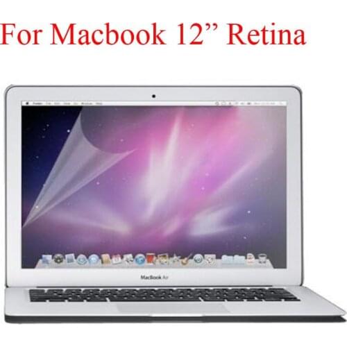 10pcs/lot screen protector for macbook Retina 12" For macbook 12 retina screen cover guard High Clear PET film for mac book 12"