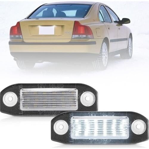 2X LED License Number Plate Lights 12V White SMD Car Styling Lamp For Volvo S80 XC90 S40 V60 XC60 S60 V70 C70