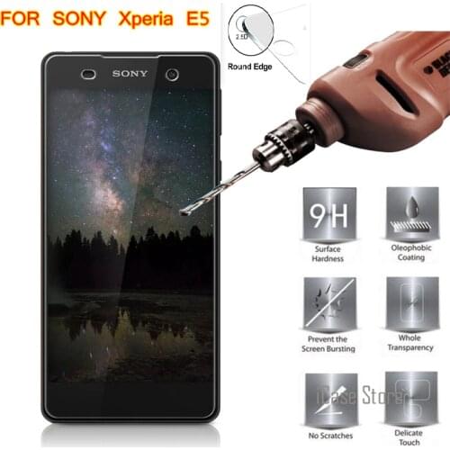 9H Premium Tempered Glass For Sony Xperia E5 Screen Protector Film For Sony E5 F3311 F3313 F 3311 3313 case