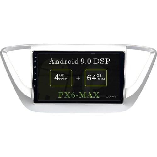 KOOCAVS 9" IPS Android 9.0 Car GPS Radio Player for Hyundai Solaris Verna 2016 2017 with 4GB+64G Multimedia