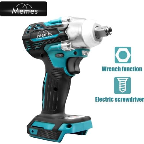 2 In1 18V Cordless Brushless Wrench 1/2" Electric Wrench 1/4'' Electric Screwdriver Power Tools For Makita 18V Battery