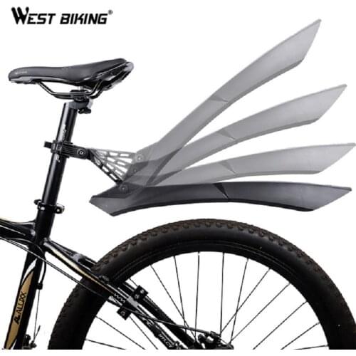 WEST BIKING Quick Release Mountain Bike Fenders 2PCS Front Rear Cycling Bike Mudguard Wing 24 26 27.5 29 inch MTB Bicycle Fender