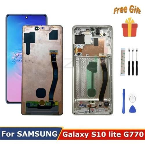 6.7'' AMOLED For Samsung Galaxy S10 Lite LCD Display Touch Screen Replacement Digitizer Assembly G770F/DS G770F With frame