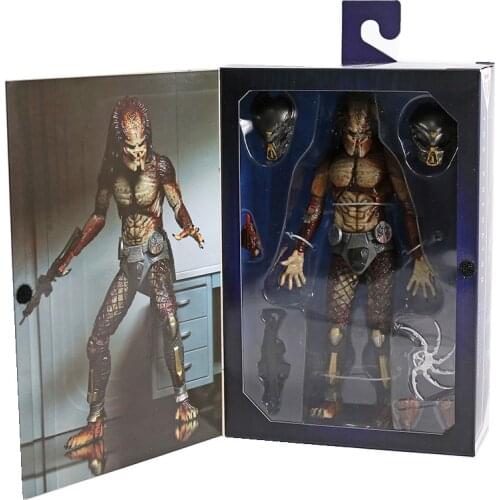 NECA The Predator Lab Escape Fugitive Predator Action Figure With Light-Up LED Mask Ultimate Action Figure Toys 22cm