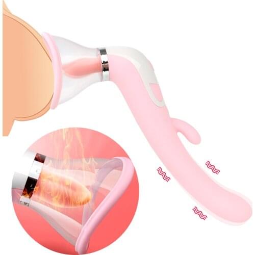 Flirting Clitoris Stimulation Sex Toys for Women Sucking Dildo Vibrator Multispeed Erotic Licking Clit Nipple Massager