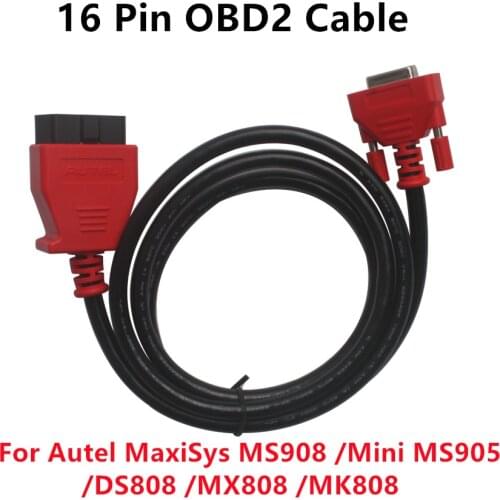 Main Test Cable for Autel MaxiSys MS908 /Mini MS905 /DS808 /MX808 /MK808 OBD2 Cable 16 Pin Male to Female Extension Connector