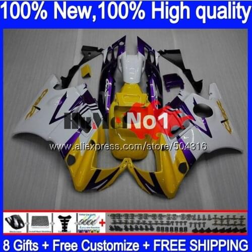 Body+Tank For HONDA CBR600FS CBR 600F3 600 F3 CC 97-98 3MC.20 White Yellow CBR600 F3 FS 600CC CBR600F3 97 98 1997 1998 Fairings