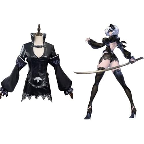 NieR Re[in]carnation 2B Cosplay Costume Outfit Dress Halloween Carnival Suit