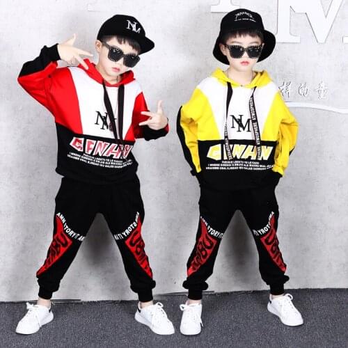 Boys Beautiful Clothing Hip-hop Suit Kids Autumn Sets New Childrens Two-piece Big Boy Hip-hop Clothes of Teenagers Clothes Suit