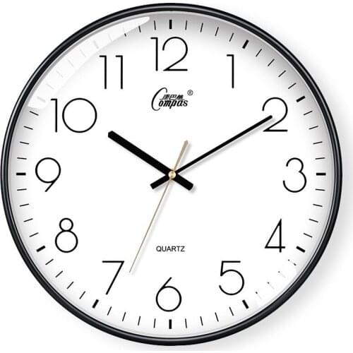 Round Wall Clock Quartz Silent Nordic Design Smart Wall Clock Bedroom Digital Wall Clock with Date Temperature Relogio Parede