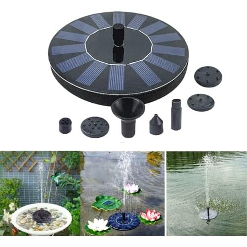 Mini Solar Powered Fountain Water Fountain Pool Pond Floating for Bird Bath Patio Landscape Outdoor Garden Decoration