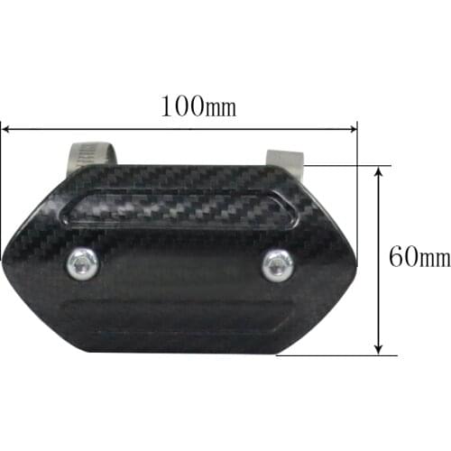 Niversal Carbon Fiber Exhaust Heat Shield, Motorcycle Motorbike Muffler Silencer Pipe Heat Insulation Cover Heel Guard (Black)