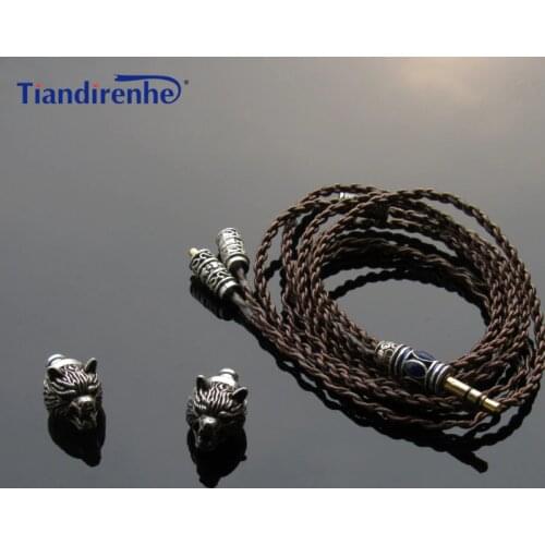 Newest MMCX Dynamic Earphone Wolf head Headset Noise Canceling Sport Earplugs Replacement Cable for Shure SE215 SE535 SE846