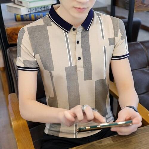 New 2021 Summer Casual Mens Polo Shirt Solid Color Cotton Short Sleeve Youth Popular Fit POLO Shirt Mens T-shirt