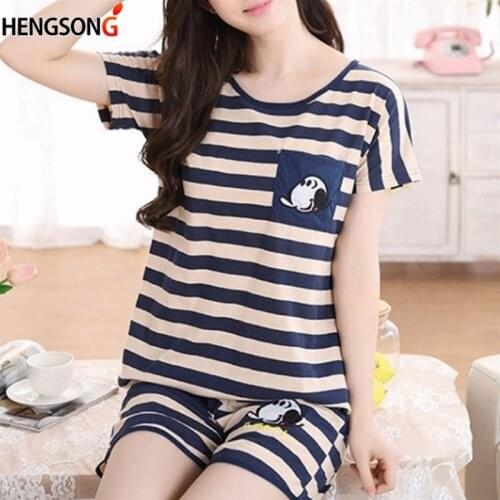New Women Pajamas Suits Lovely Home Suit Sleepwear Short Sleeve Pyjamas Comfortable Girl Spring And Summer Colthing